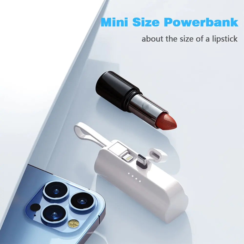 Power Bank 5000mAh Built in Cable Mini External Battery Portable Charger For iPhone Samsung Xiaomi Spare Power Banks