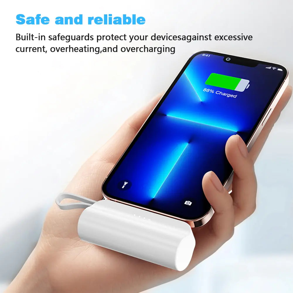 Power Bank 5000mAh Built in Cable Mini External Battery Portable Charger For iPhone Samsung Xiaomi Spare Power Banks