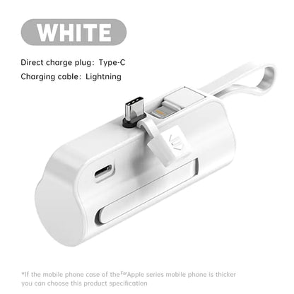 Power Bank 5000mAh Built in Cable Mini External Battery Portable Charger For iPhone Samsung Xiaomi Spare Power Banks