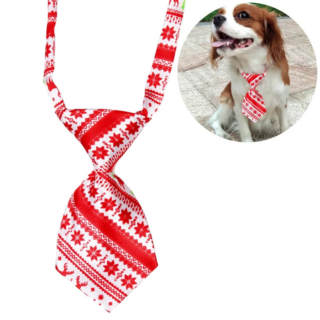 Christmas Dog Cat Tie