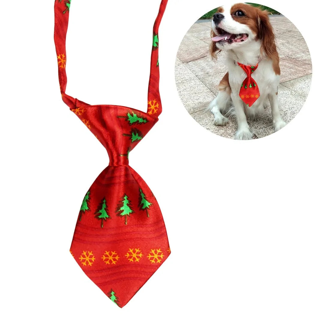 Christmas Dog Cat Tie